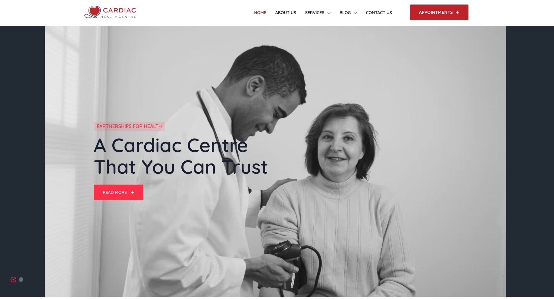 Cardiac Health Centre website, built by Dream Websites